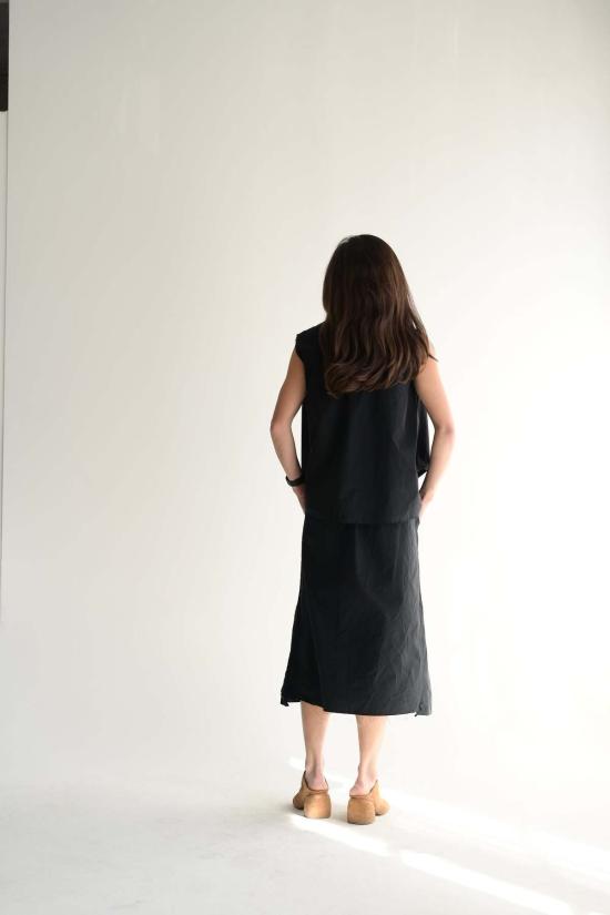  샤 롱 스커트 트위스트 스커트 미디엄 롱 - SCHA