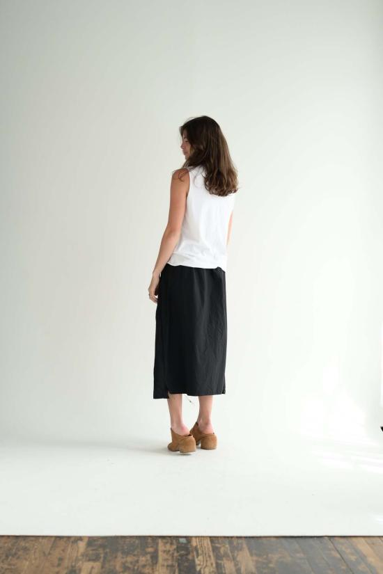  샤 롱 스커트 트위스트 스커트 미디엄 롱 - SCHA