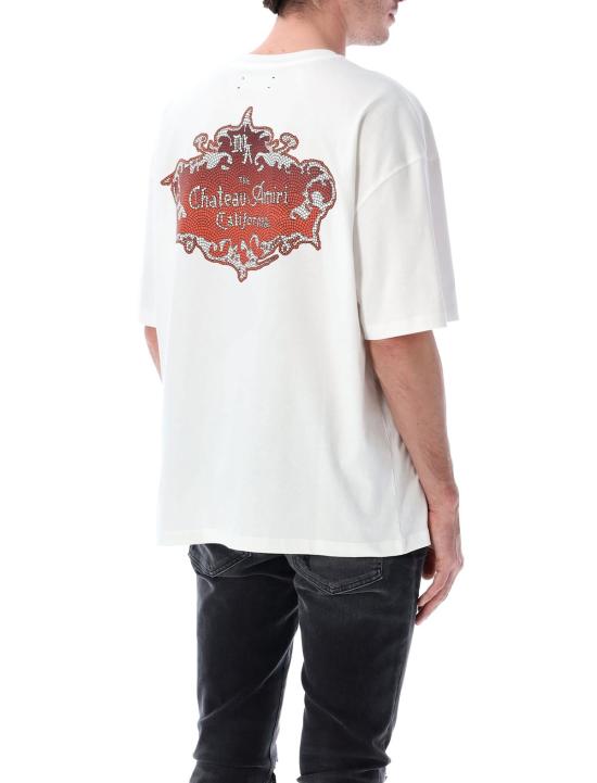  아미리 반팔 티셔츠 Amiri Chateau 크레스트 Maiolica 티셔츠 Avorio - AMIRI
