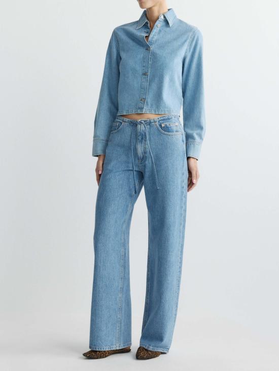  DL 1961 데님 팬츠 시에나 로우 슬렁 와이드 레그 진