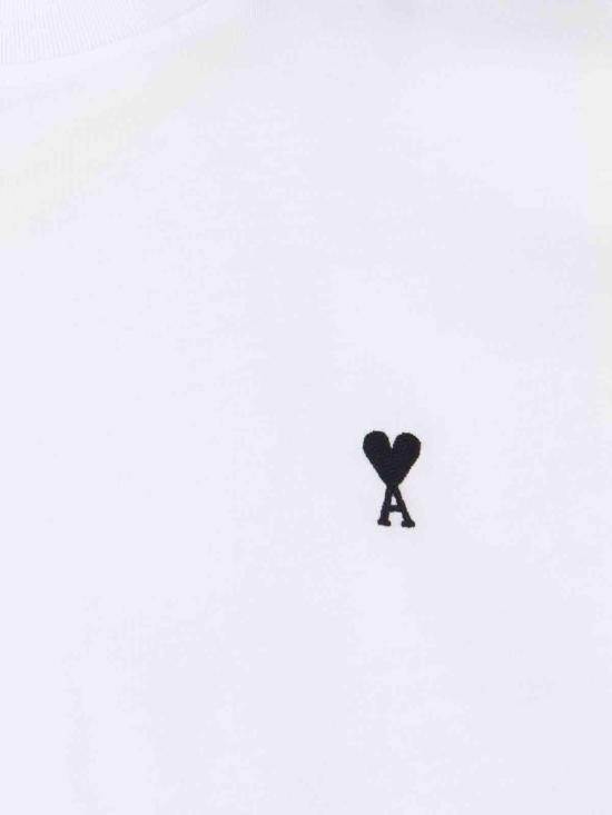  아미 반팔 티셔츠 Ami Alexandre Mattiussi De Coeur 티셔츠 화이트 - AMI