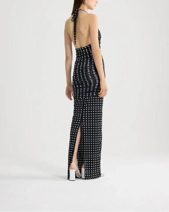  파투 롱 원피스 리사이클드 나일론 롱 드레이프 드레스 블루 - PATOU