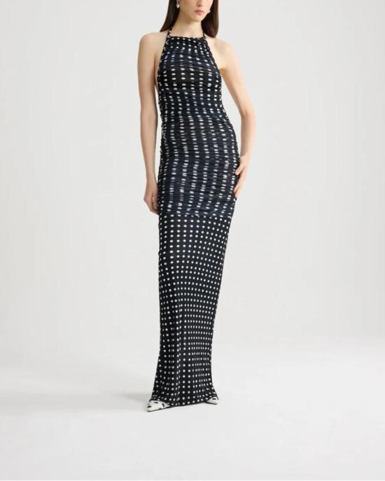  파투 롱 원피스 리사이클드 나일론 롱 드레이프 드레스 블루 - PATOU