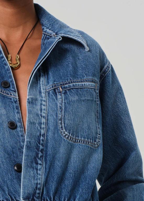  시티즌 오브 휴머니티 데님 원피스 솔렌 폴리시드  팬텀 - CITIZEN OF HUMANITY