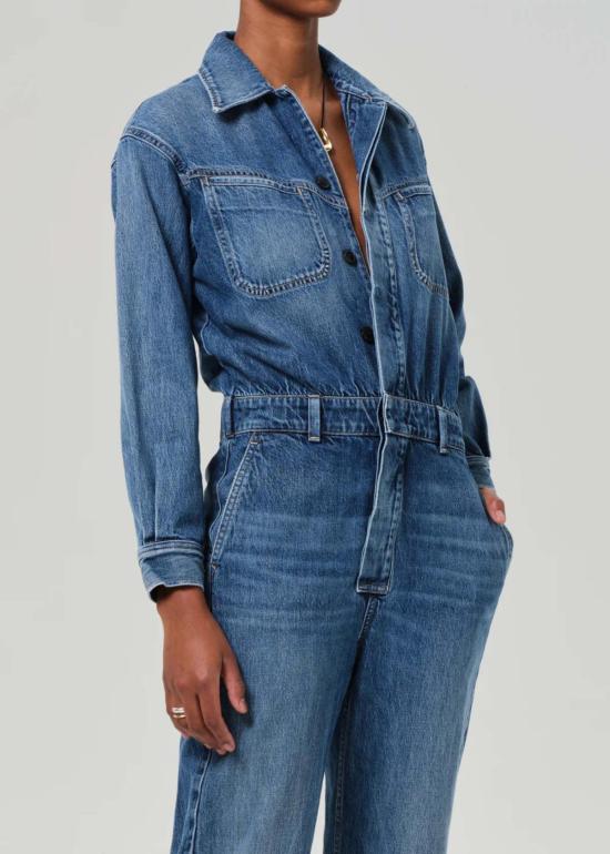  시티즌 오브 휴머니티 데님 원피스 솔렌 폴리시드  팬텀 - CITIZEN OF HUMANITY