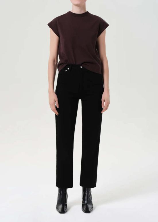  에이골디 데님 팬츠 아골드 90년대 핀치 웨이스트 크롭 진 커버