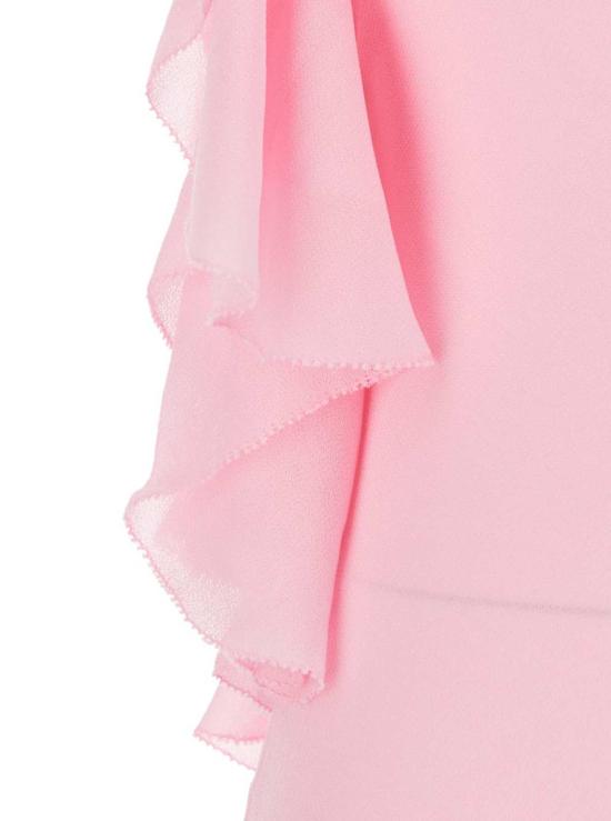  셀프 포트레이트 롱 원피스 핑크 러플 롱 드레스 - SELF PORTRAIT