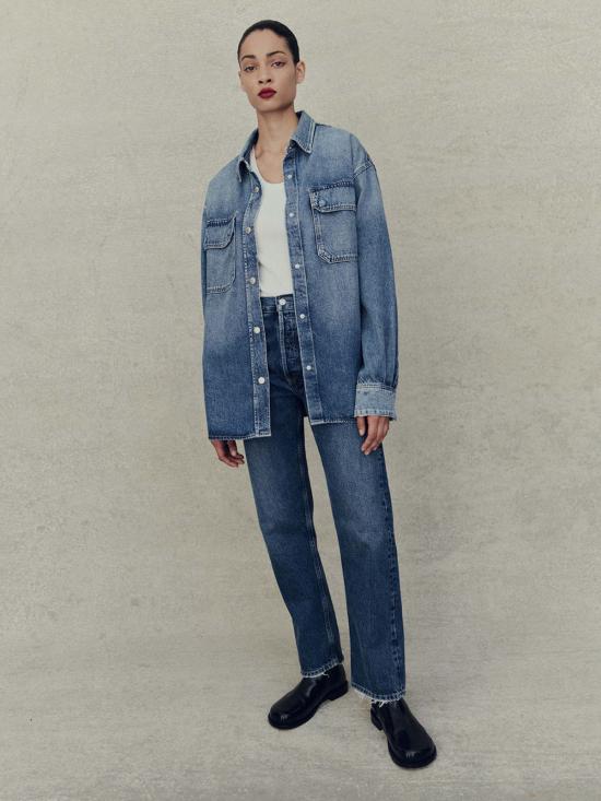  에이골디 데님 팬츠 아골드 90년대 핀치 웨이스트 진 에센스 - AGOLDE