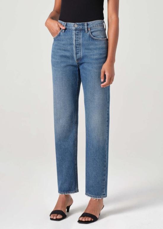  에이골디 데님 팬츠 아골드 90년대 핀치 웨이스트 진 에센스 - AGOLDE