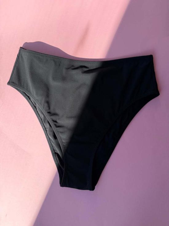  아락스 비키니 수영복 톤 하이 레그 비키니 하의 블랙