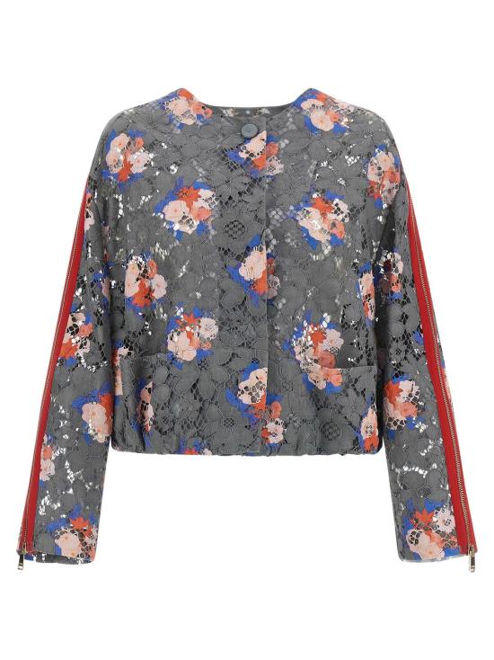  펜디 수트 자켓 부케 레이스 블레이저 그레이