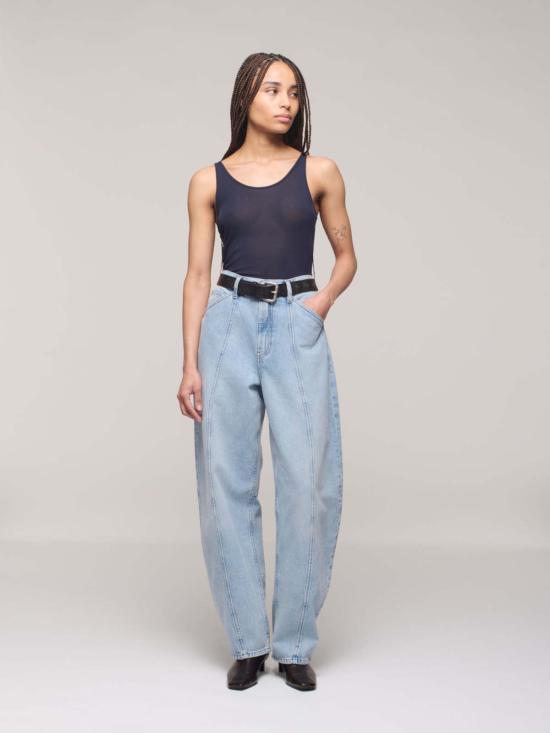  달라 데님 팬츠 Dala Lido 플랫 심 진 퍼시피카