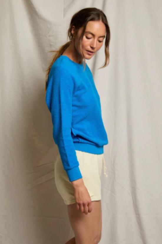  퍼펙트 화이트 티 스웨터 퍼펙트화이트티 지기 리버스드 플리스 크루넥 스웨트셔츠 코발트 - PERFECT WHITE TEE