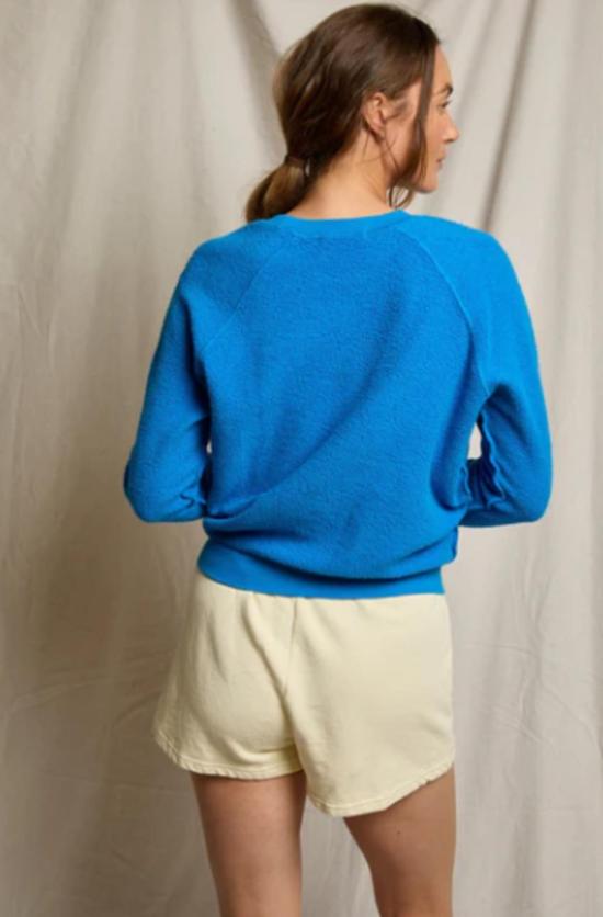  퍼펙트 화이트 티 스웨터 퍼펙트화이트티 지기 리버스드 플리스 크루넥 스웨트셔츠 코발트 - PERFECT WHITE TEE