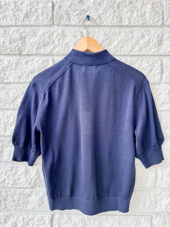  어피스 어파트 블라우스 Apiece Apart Oda Polo Midnight - APIECE APART