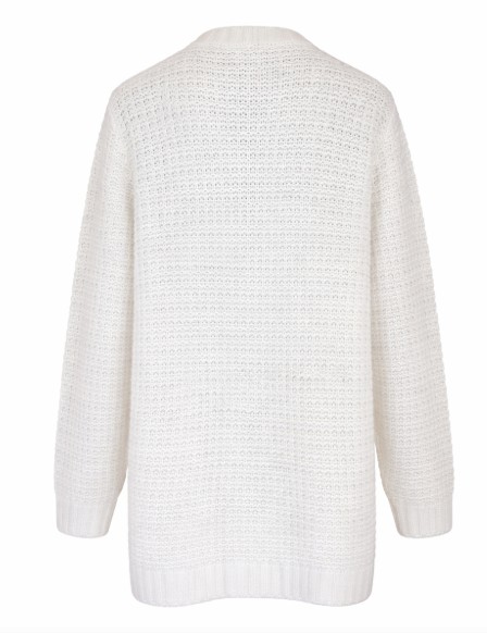 25FW 파비아나 필리피 플래티넘 시퀸 장식 가디건 MAD225F540 L6170142 White - FABIANA FILIPPI