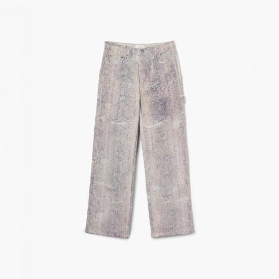  하이쿠레 데님 팬츠 위노나 진스 핑크 스네이크 - HAIKURE