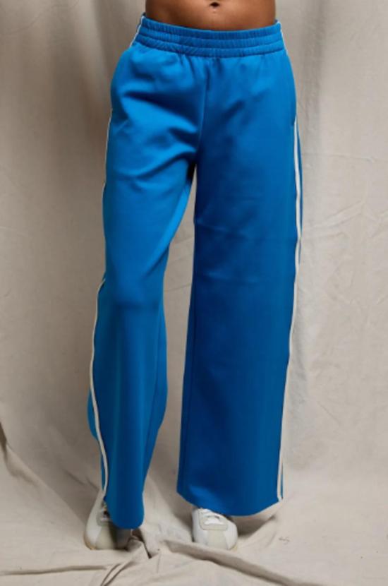  퍼펙트 화이트 티 트레이닝/조거 팬츠 퍼펙트화이트티 미코스 트래블 와이드 레그 스트라이프 팬츠 코발트 - PERFECT WHITE TEE