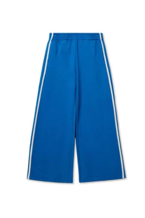  퍼펙트 화이트 티 트레이닝/조거 팬츠 퍼펙트화이트티 미코스 트래블 와이드 레그 스트라이프 팬츠 코발트 - PERFECT WHITE TEE