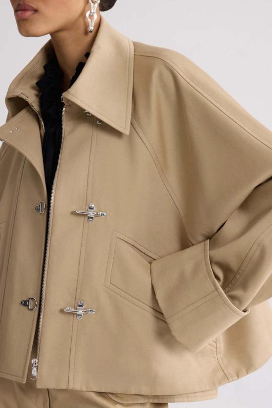  파투 자켓 유기농 면 오버사이즈 반바지 파카 브라운 - PATOU