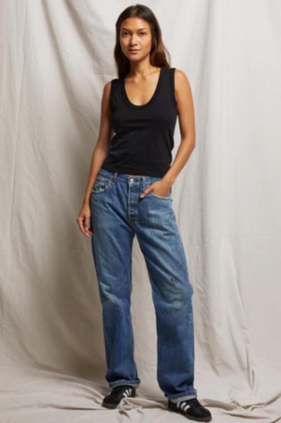  퍼펙트 화이트 티 민소매 티셔츠 퍼펙트화이트티 카라 크리스피 코튼 브라 친화적인 탱크탑 - PERFECT WHITE TEE