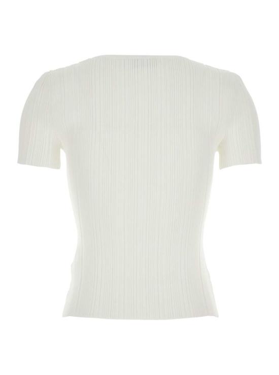  셀프 포트레이트 블라우스 레이스 트림 니트 탑 화이트 - SELF PORTRAIT