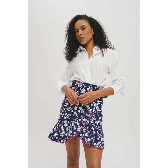  르 르 드 발작 숏 스커트 레레데발차크 플로르 스커트 네이비 - LE LE DE BALTZAC