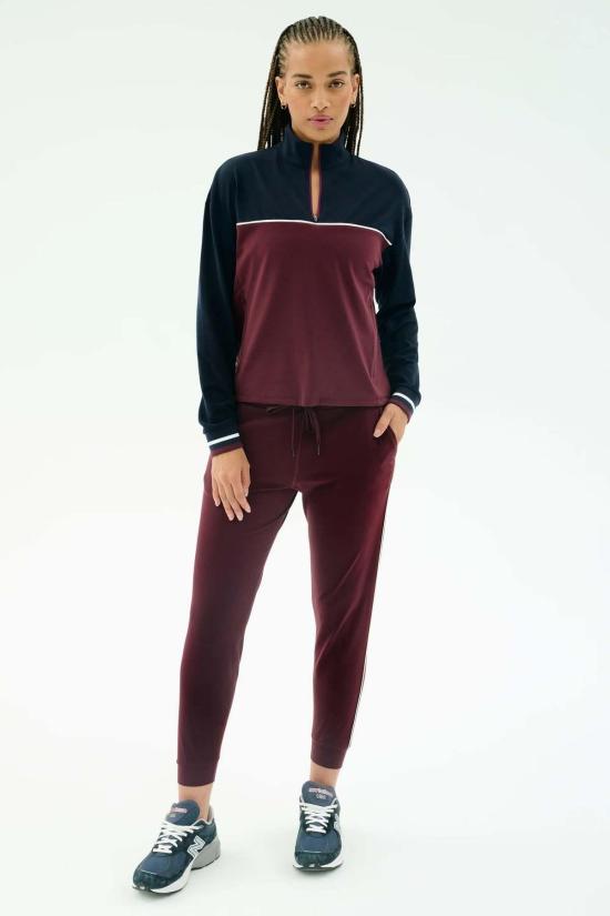  SPLITS 59 자켓 Splits 59 Millie Airweight Half Zip Jacket Dk Cherry/Indigo