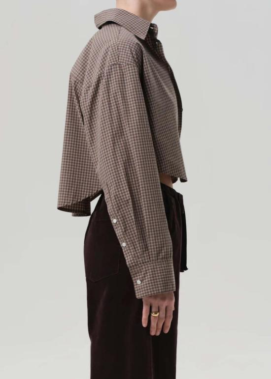  시티즌 오브 휴머니티 셔츠 아나 크롭 셔츠 헤리티지 플래드 - CITIZEN OF HUMANITY