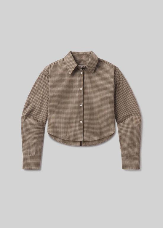  시티즌 오브 휴머니티 셔츠 아나 크롭 셔츠 헤리티지 플래드 - CITIZEN OF HUMANITY