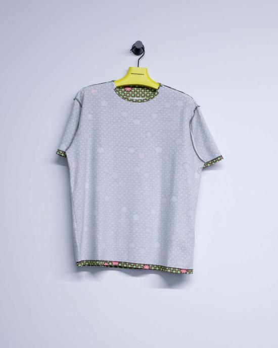  [키즈] MM6 메종마르지엘라 티셔츠 키즈 MM6 메종 마르지엘라 플로럴 코튼 인사이드 아웃 티셔츠