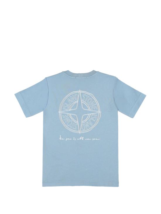 26SS [키즈] 스톤 아일랜드 티셔츠 L1S162100011 S0369V004A DUST BLUE - STONE ISLAND
