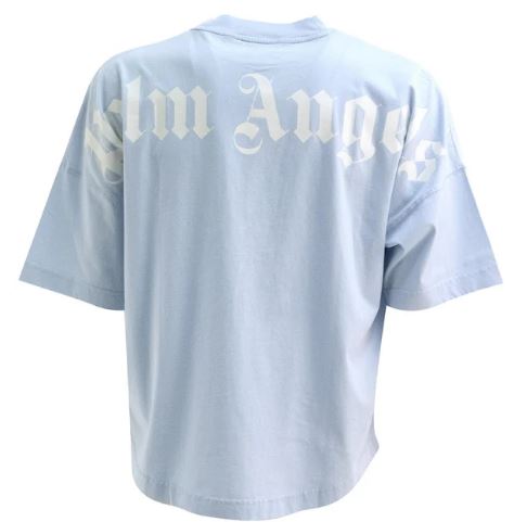 26SS 팜앤젤스 반팔 티셔츠 PMAA10BS26 JER0014103 Blue off white - PALM ANGELS