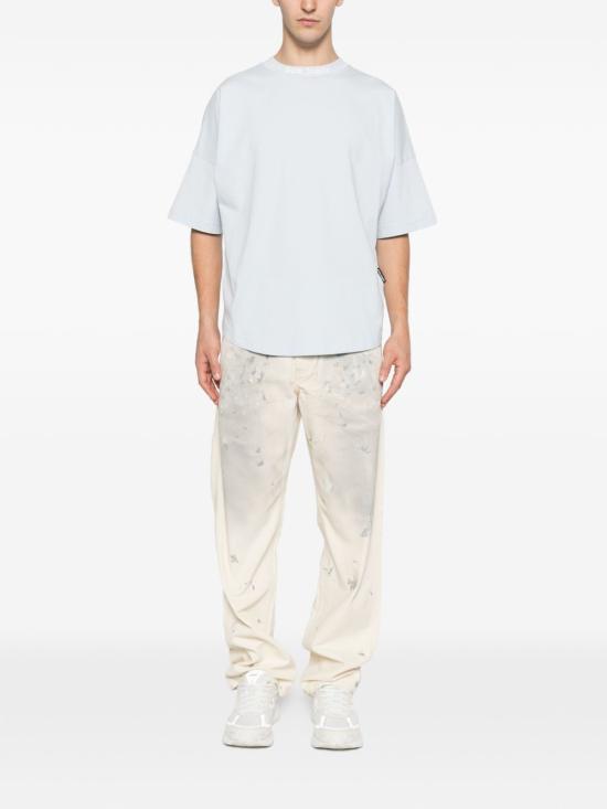 26SS 팜앤젤스 반팔 티셔츠 PMAA10BS26 JER0014103 Blue off white - PALM ANGELS