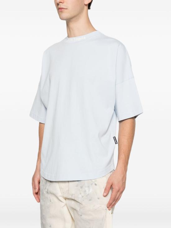 26SS 팜앤젤스 반팔 티셔츠 PMAA10BS26 JER0014103 Blue off white - PALM ANGELS