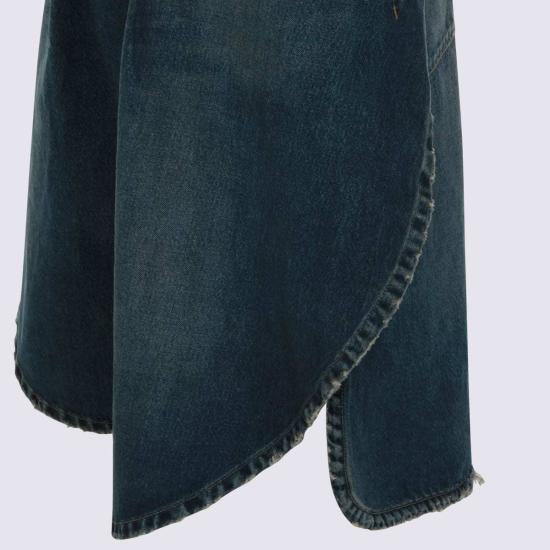  발렌시아가 데님 숏팬츠 다크 블루 코튼 쇼츠 - BALENCIAGA