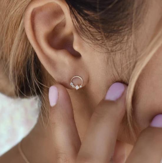  PETI Boutique 이어링 페티 부티크 리스 컷아웃 스터드 골드