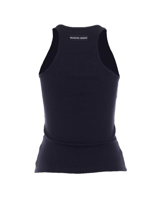  마린세르 민소매 티셔츠 마린 세르 문 로고 탱크탑 블랙 - MARINE SERRE
