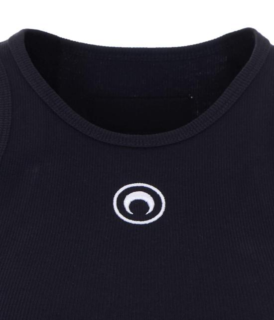  마린세르 민소매 티셔츠 마린 세르 문 로고 탱크탑 블랙 - MARINE SERRE