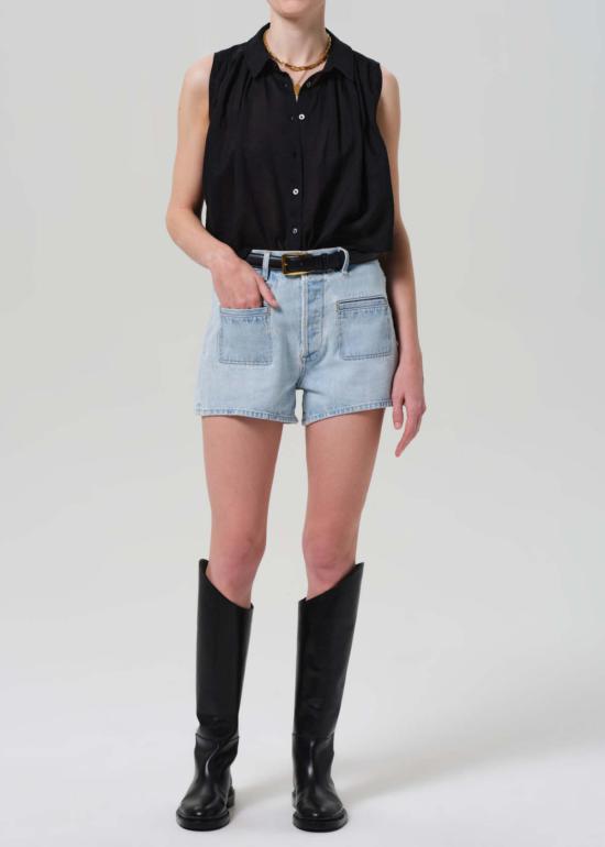  시티즌 오브 휴머니티 민소매 티셔츠 슬리브리스 앰브로스 탑 블랙 - CITIZEN OF HUMANITY