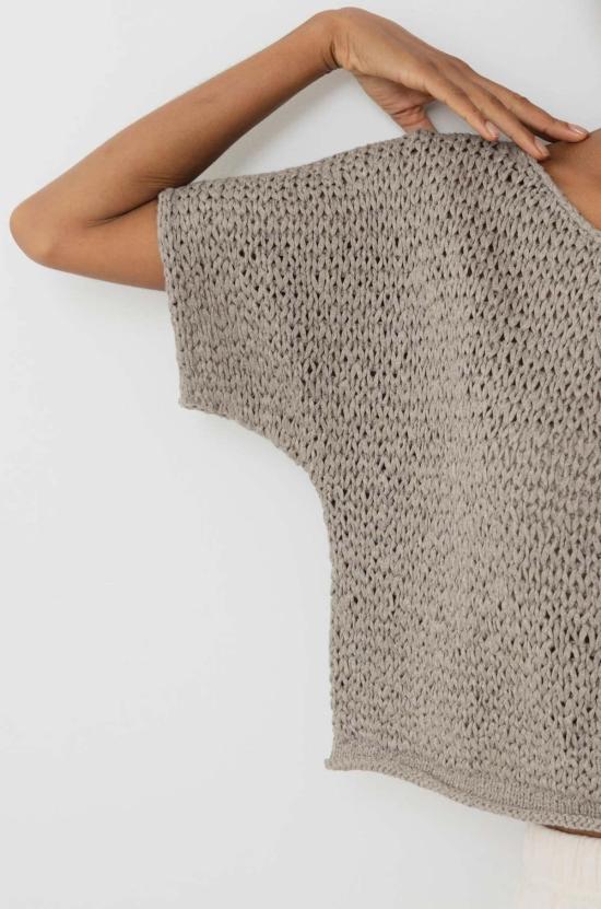  울 하이드 스웨터 핸드 니트 티셔츠 - WOL HIDE