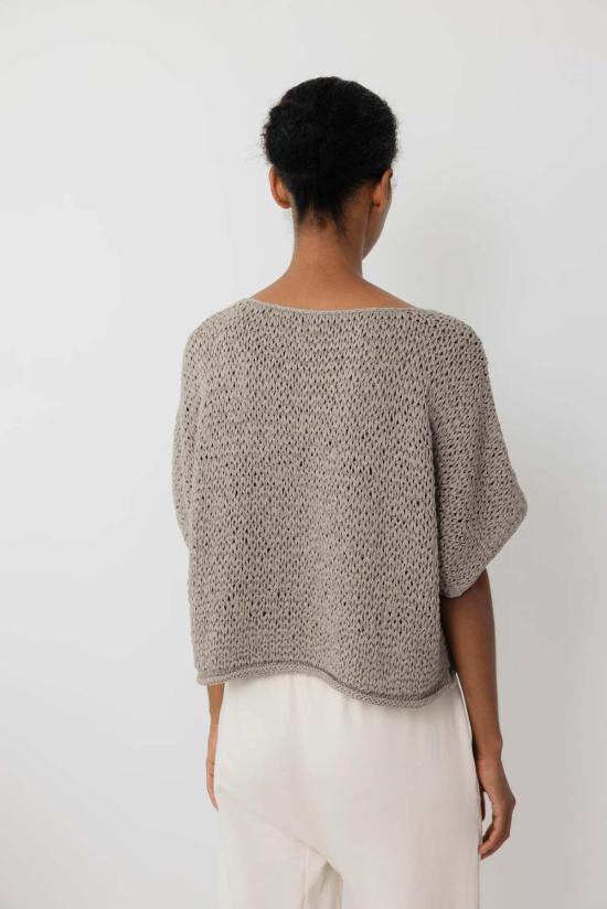  울 하이드 스웨터 핸드 니트 티셔츠 - WOL HIDE