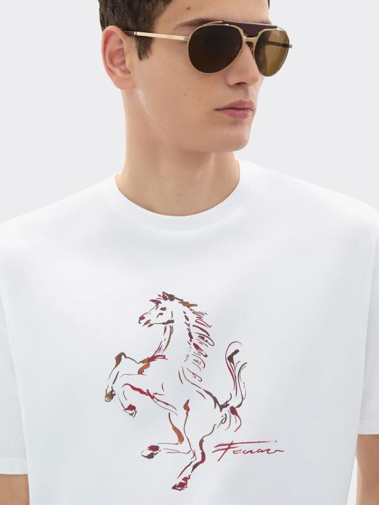 26SS 페라리 반팔 티셔츠 50846 WHT White - FERRARI