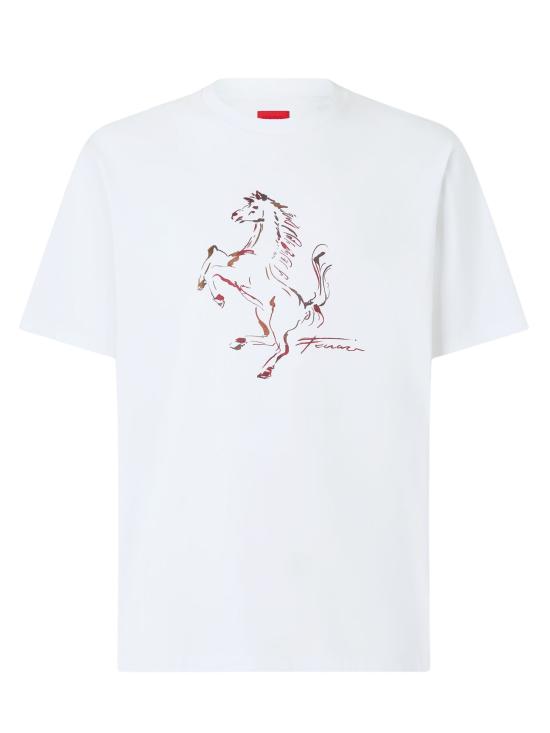 26SS 페라리 반팔 티셔츠 50846 WHT White