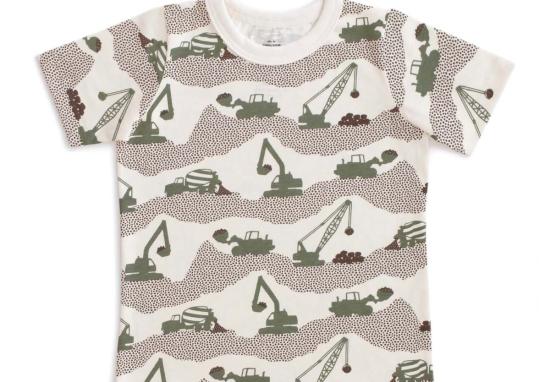  [키즈] 윈터 워터 팩토리 티셔츠 어린이 겨울 물 공장 반팔 티셔츠 건설 숲 녹색