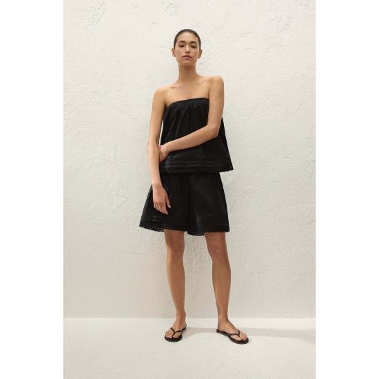  페이스풀더브랜드 민소매 티셔츠 페이스풀 더 브랜드 필로메나 탑 피오레 레이스 블랙