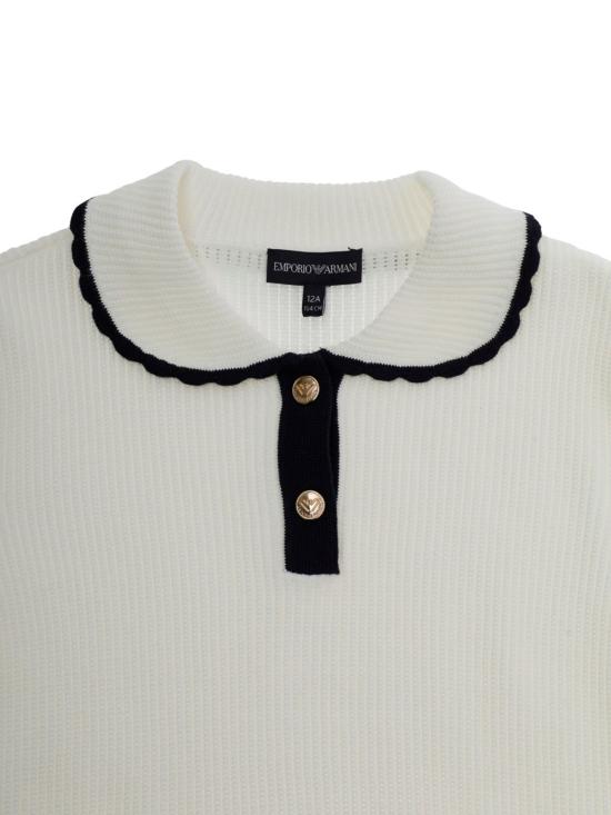 26SS [키즈] 엠포리오 아르마니 캐시미어 니트 EG000753 AF22776U0003 White - EMPORIO ARMANI