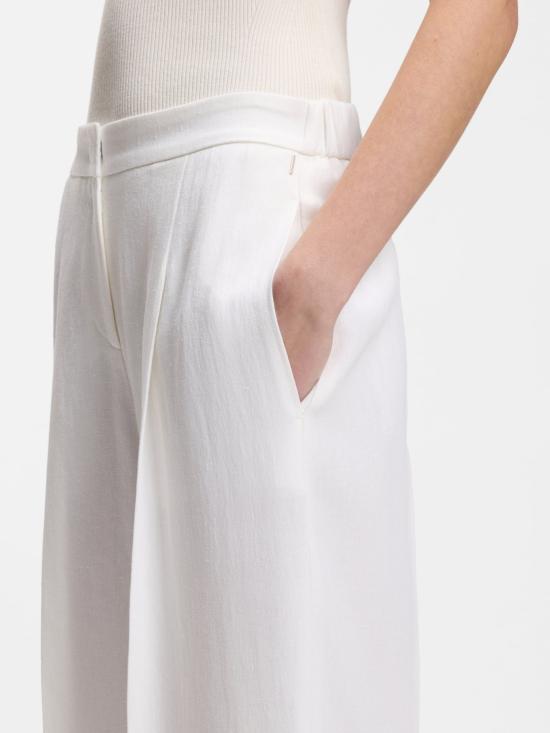 26SS 보스 스트레이트 팬츠 50557443 100 White - BOSS