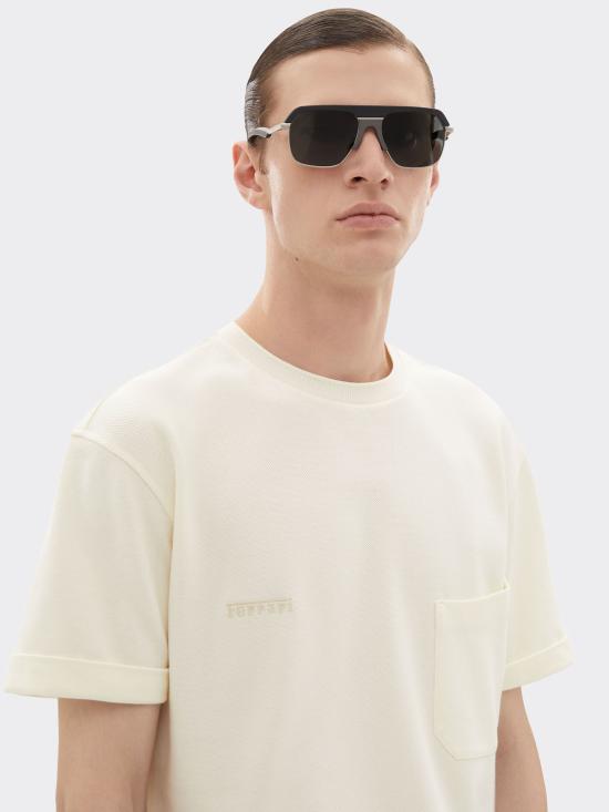 26SS 페라리 반팔 티셔츠 49936 AVEN Beige - FERRARI