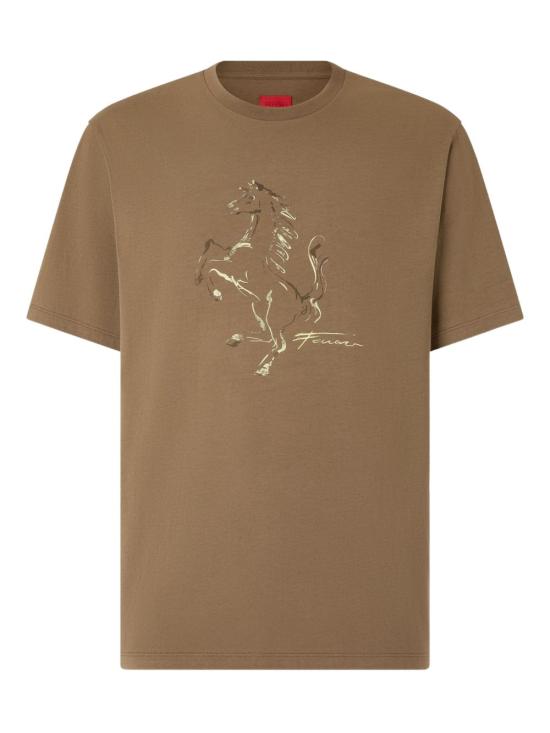 26SS 페라리 반팔 티셔츠 50846 VRCA Kaki - FERRARI